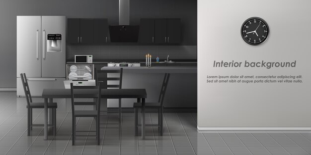Moderne Küche Interieur Hintergrund