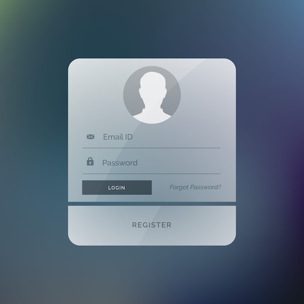 Kostenloser Vektor moderne login-formular user interface design-vorlage