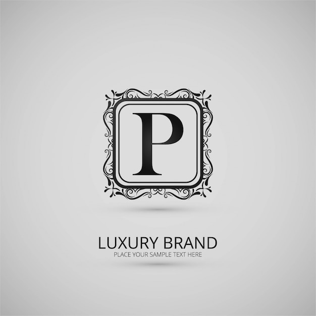 Kostenloser Vektor moderne luxus-logo hintergrund