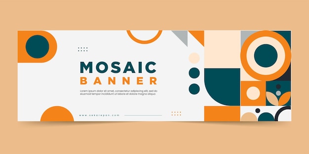 Moderne mosaik-banner-vorlage