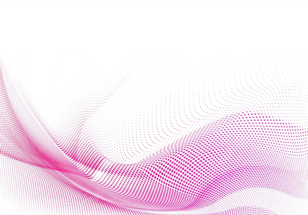 Moderne rosa punktierte fließende Wellenhintergrundillustration