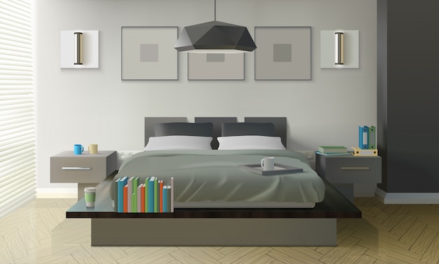 Moderne Schlafzimmer-Innenarchitektur