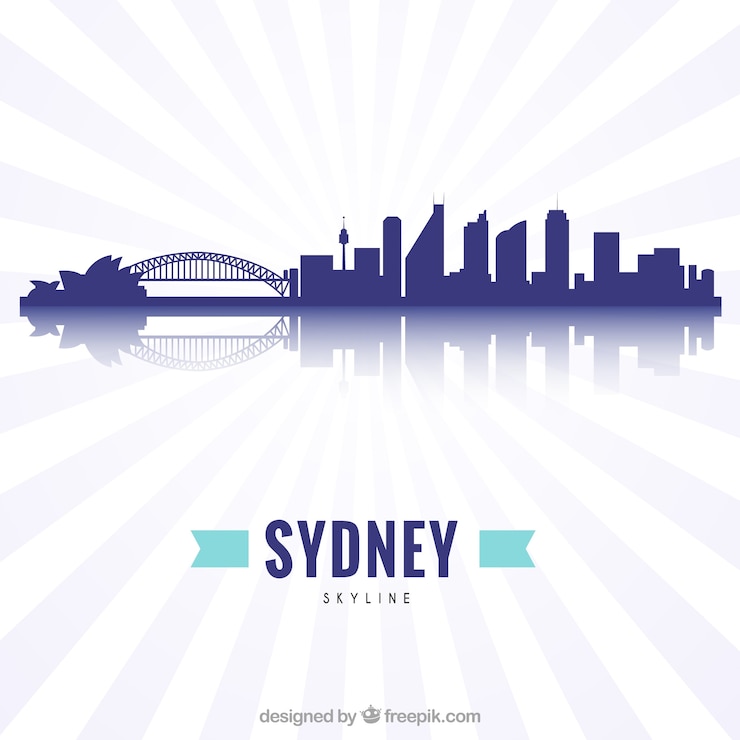 Kostenlose Vektor moderne skyline von sydney