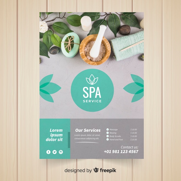 Moderne spa-flyer-vorlage