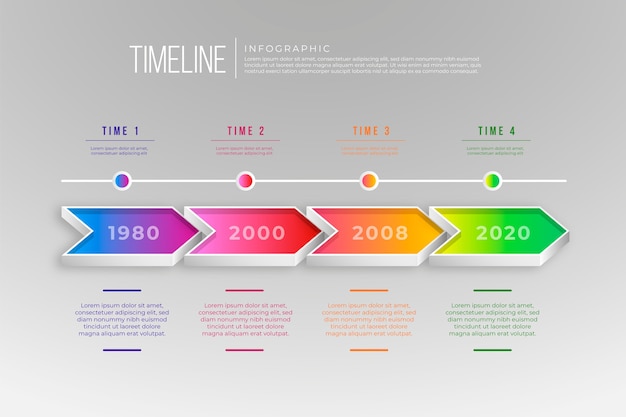 Moderne timeline-infografik-vorlage