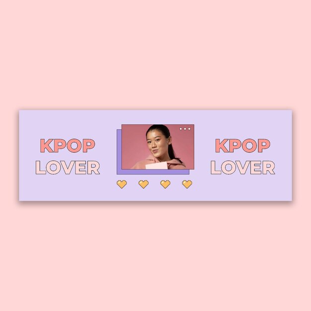 Moderner ästhetischer Kpop-Twitter-Header