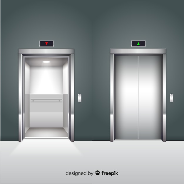 Moderner Aufzug mit realistischem Design