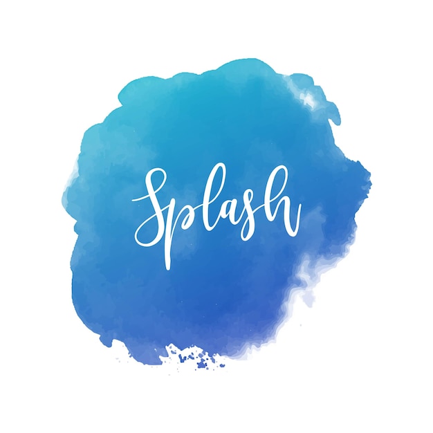 Moderner blauer Splash-Aquarell-Hintergrund