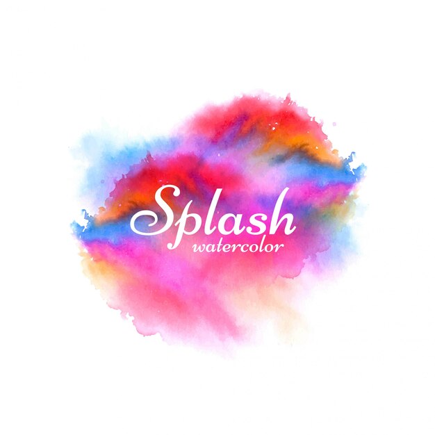 Moderner bunter Aquarell-Spritzdesign-Vektor
