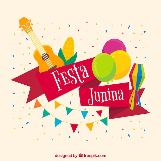 Moderner bunter festa junina hintergrund