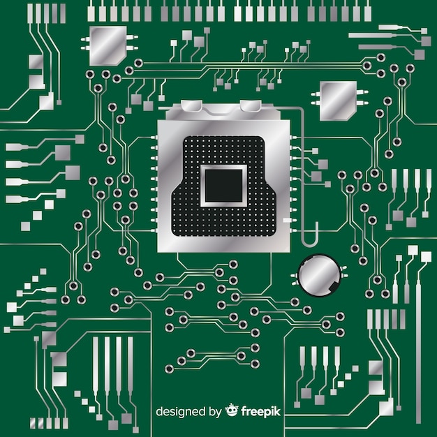 Moderner grüner CPU-Hintergrund
