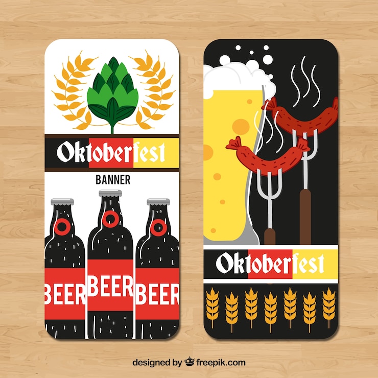 Kostenlose Vektor modernes banner für oktoberfest