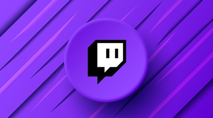 Kostenlose Vektor modernes banner mit twitch-logo