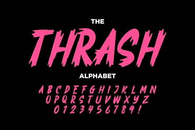 modernes Bürsten-Alphabet-Design für Städte