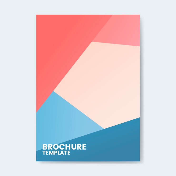 Kostenlose Vektor modernes buntes broschürenschablonendesign