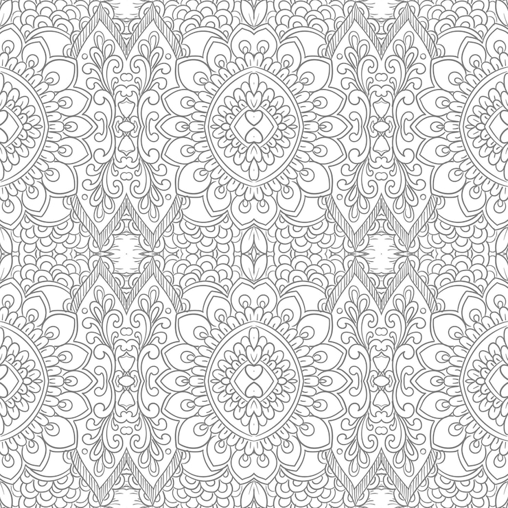 Kostenlose Vektor modernes ethnisches dekoratives blumenmusterdesign
