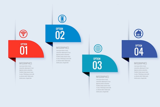 Kostenloser Vektor modernes geschäft infographic-fahnendesign