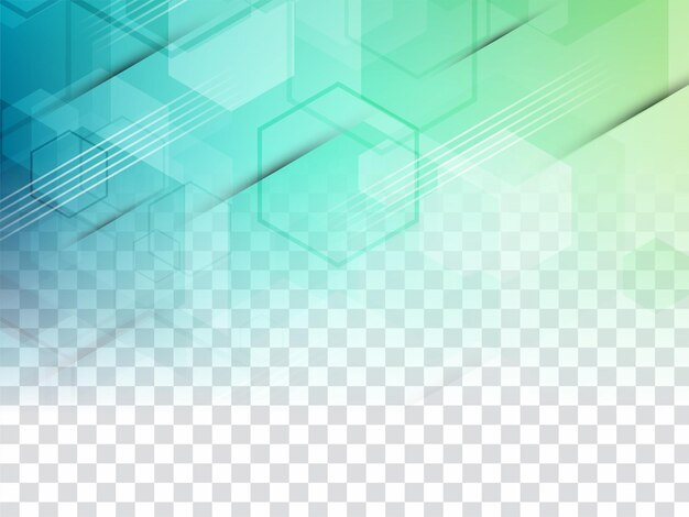 Modernes Hexagon formt geometrischen transparenten Hintergrundvektor
