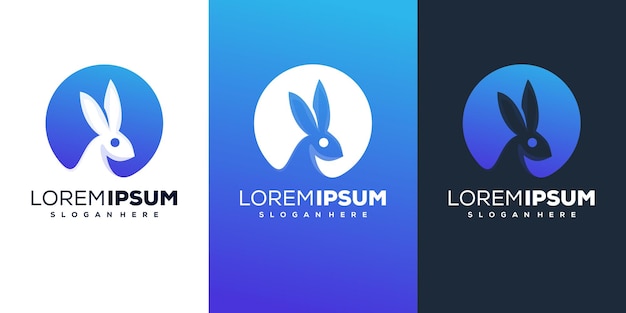 Modernes kaninchen-logo-design