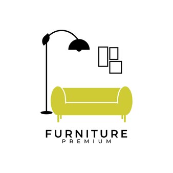 Modernes möbelsymbol-logo-design