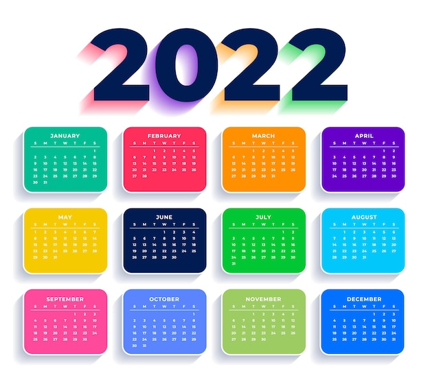 Modernes vorlagendesign für das neue jahr 2022
