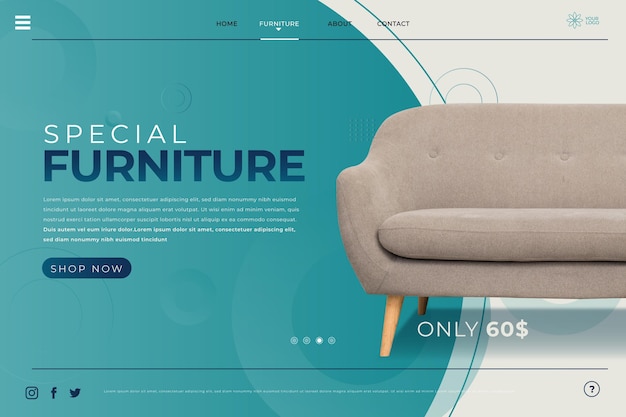 Möbel Landing Page Vorlage