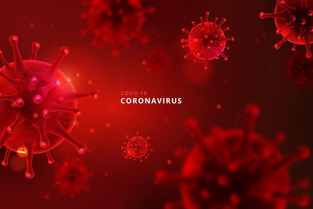Monochromatischer coronavirus-hintergrund
