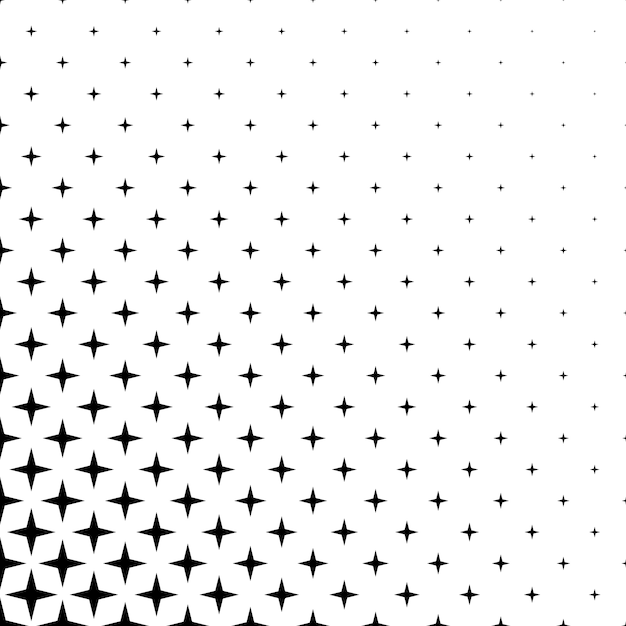 Monochrome Sternmuster - Vektor-Hintergrund Grafik-Design aus geometrischen Formen
