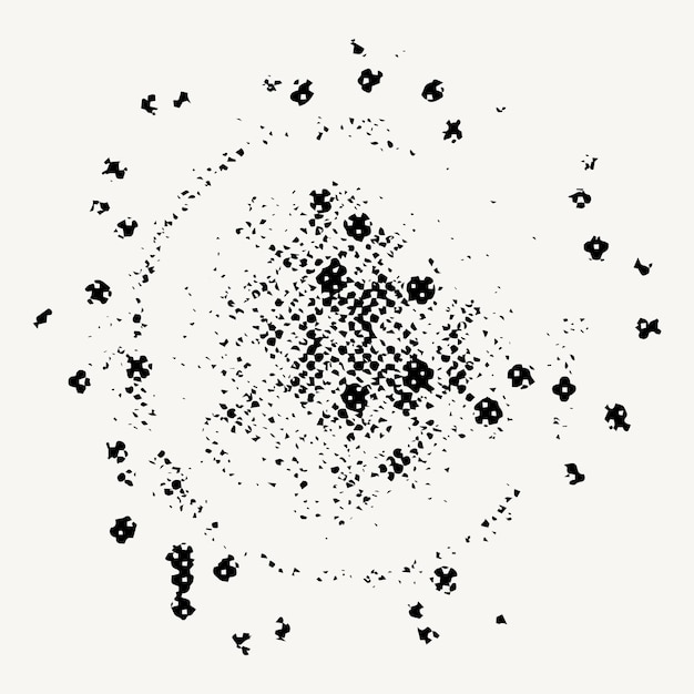 Kostenloser Vektor monotone coronavirus-zelle unter mikroskop-designelement auf weißem hintergrundvektor