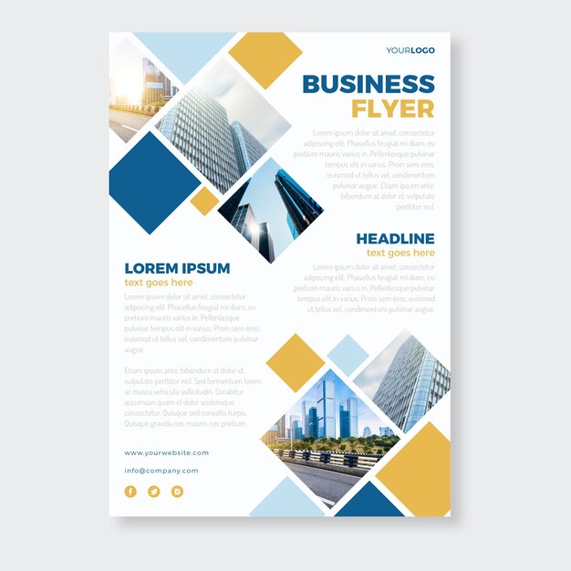 Mosaik Business Flyer Vorlage