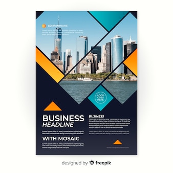 Mosaik business flyer vorlage