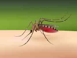 Kostenloser Vektor moskito saugt blut