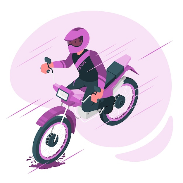 Kostenloser Vektor motocross-konzeptillustration