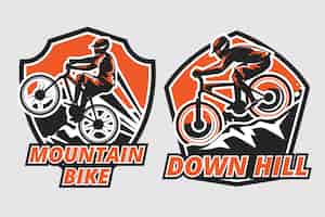 Kostenloser Vektor mountainbike-logo-vorlage