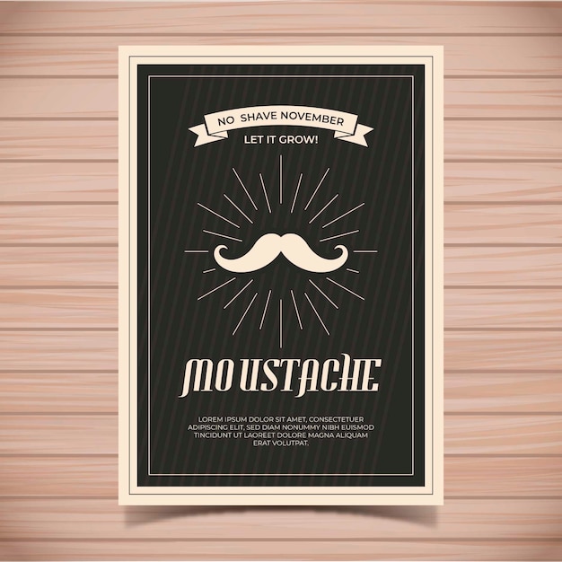 Movember-Schnurrbart-Plakatschablone