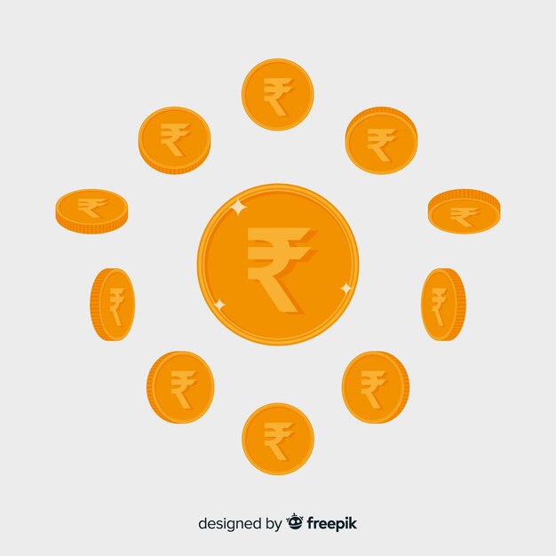 Münzsatz der indischen Rupie