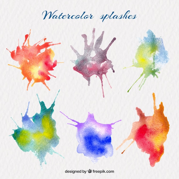 Multicolor Aquarell Spritzer