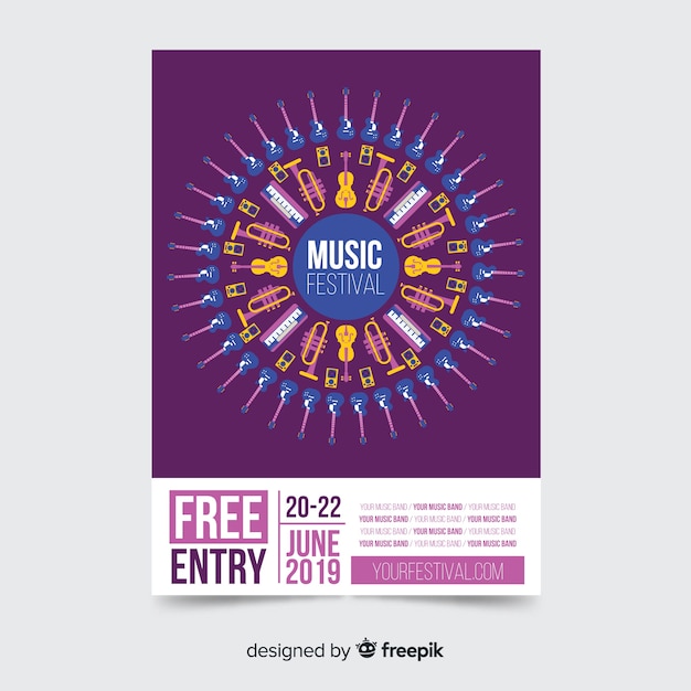 Musik Festival Plakat Vorlage