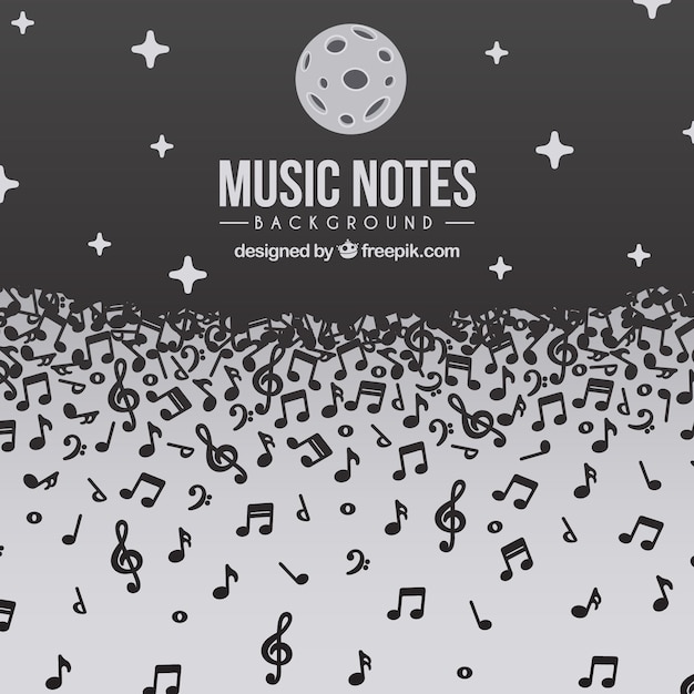 Musik noten hintergrund nacht design