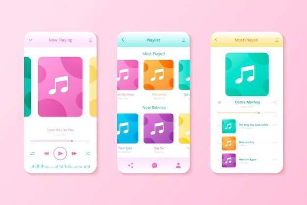 Musik-player-app-oberfläche