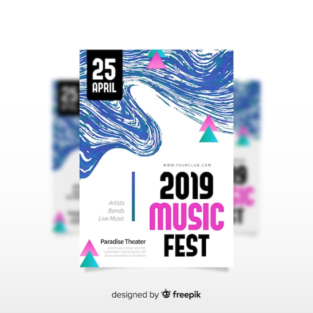 Musikfestival-plakatschablone