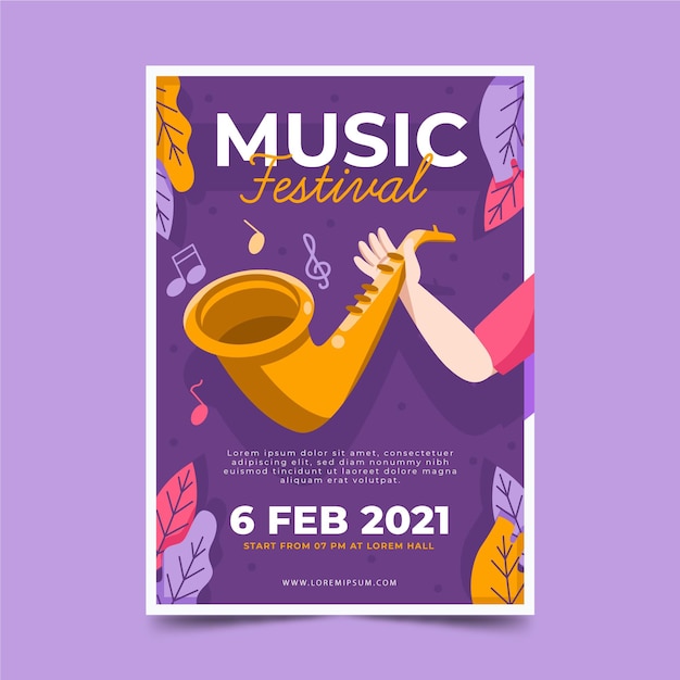 Musikfestivalplakat 2021 illustriert