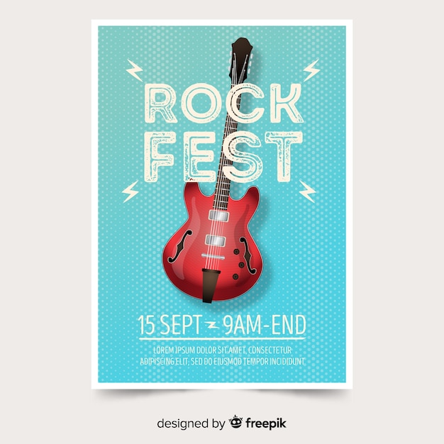 Musikfestivalplakat der steigungsillustration