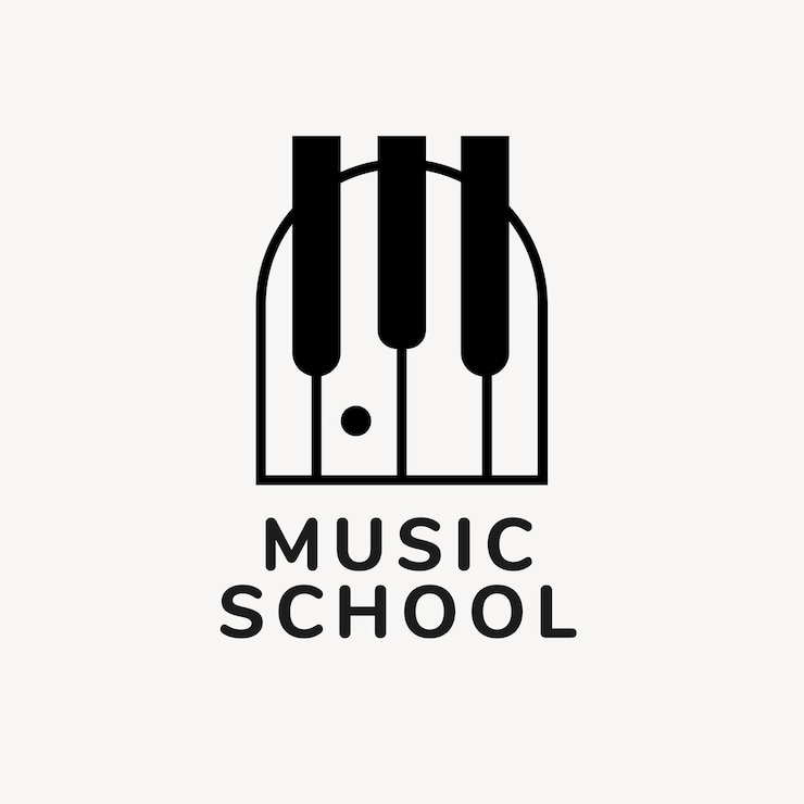 Kostenlose Vektor musikschullogoschablone, unterhaltungsgeschäfts-branding-designvektor