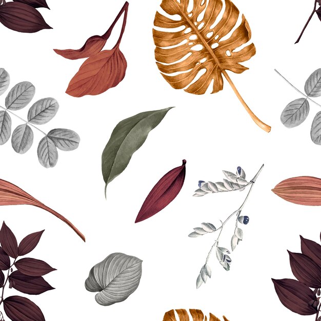 Muster mit tropischen Blättern