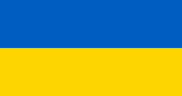 Mustervektor der ukrainischen Flagge