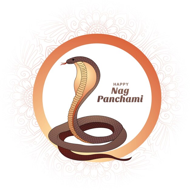 Nag Panchami-Karte auf indischem Festivalfeierdesign