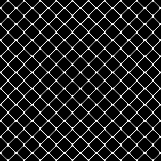 Nahtlose abstrakte monochrome quadratische Muster - Vektor-Hintergrund-Design aus diagonal gerundeten Quadrate