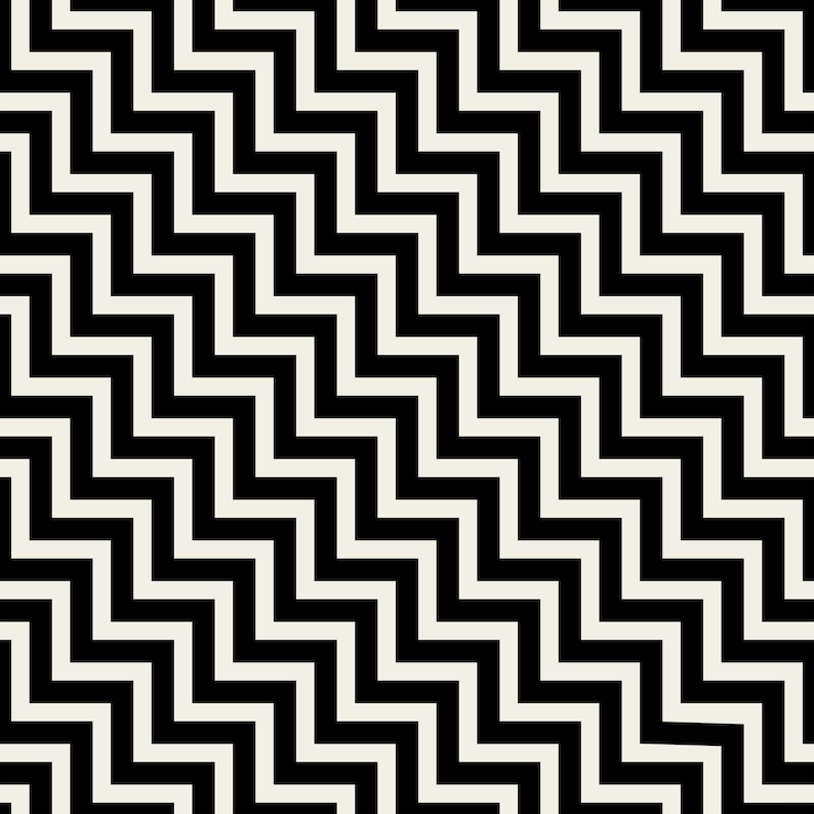 Kostenlose Vektor nahtlose muster schwarze zickzacklinien textur
