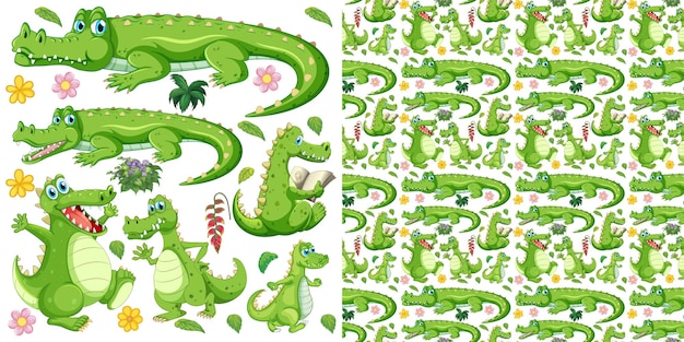 Nahtloser Hintergrund der netten Tierkarikatur